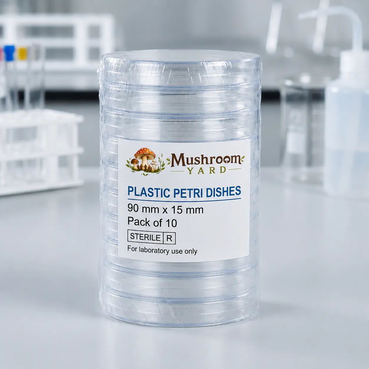 Plastic Petri Dishes 90mm Pack of 10